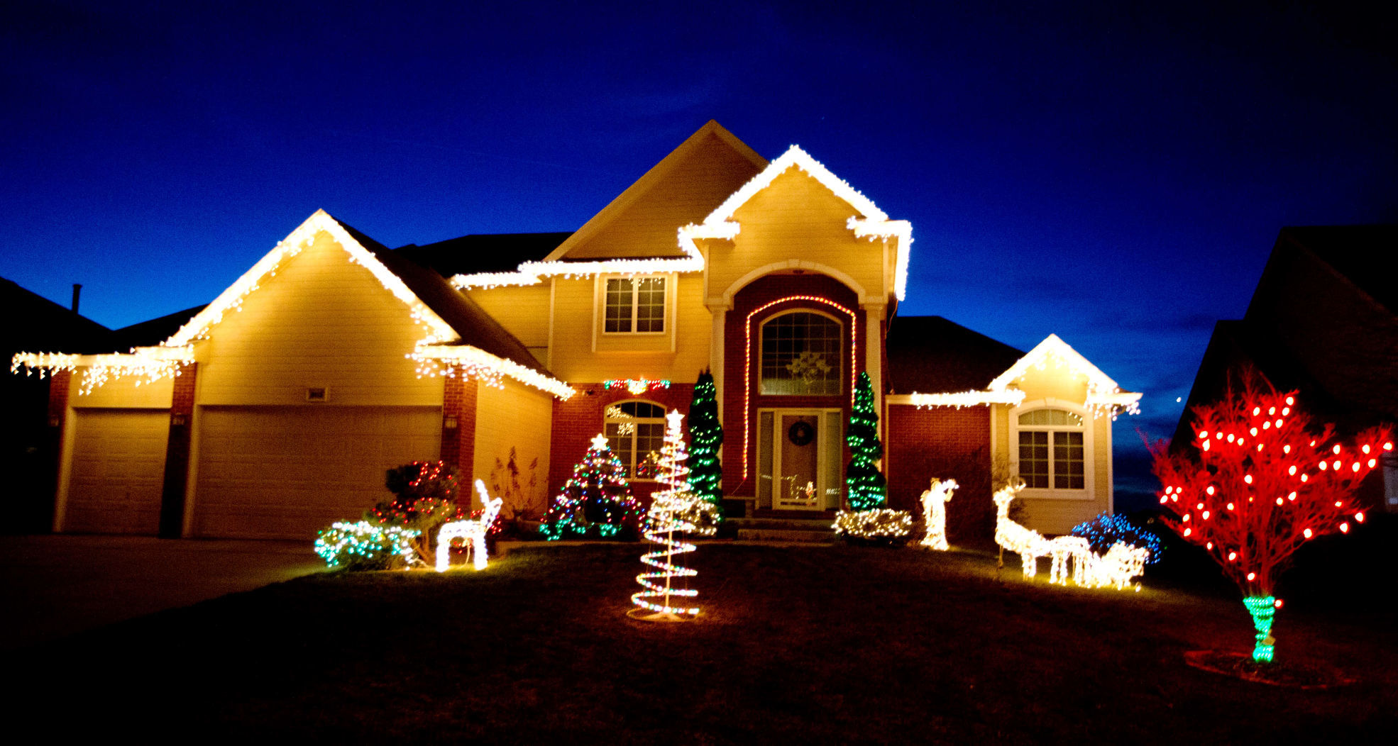Christmas lights on display at 2012 S. 194th St.